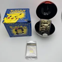 Pokemon Limited Edition 1999 Pikachu 23K Gold Plated Trading Card W/ COA Auc2 - Image 1