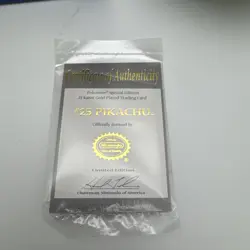 Pokemon Limited Edition 1999 Pikachu 23K Gold Plated Trading Card W/ COA Auc2 - Image 2