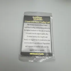 Pokemon Limited Edition 1999 Pikachu 23K Gold Plated Trading Card W/ COA Auc2 - Image 3