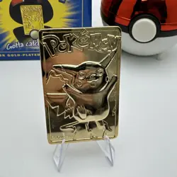 Pokemon Limited Edition 1999 Pikachu 23K Gold Plated Trading Card W/ COA Auc2 - Image 5