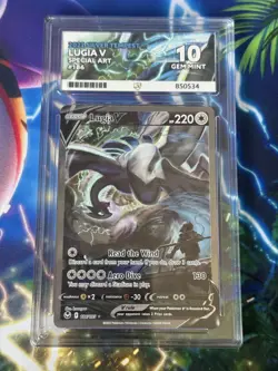 Pokemon Card | Ace 10 Lugia V 186/195 English Silver Tempest Alt Art Graded - Image 2