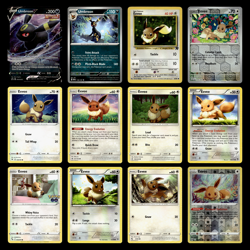 Umbreon V Eevee Pokemon Card Lot SWSH203 Promo Reverse Holo Collection 12x Cards - Image 1