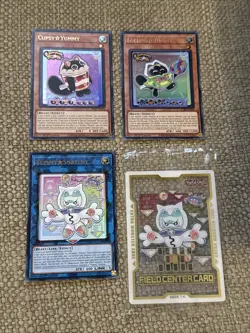Yu-Gi-Oh! Small Yummy Lot Cupsy Yummy, Lollipo, Yummy Snatchy, & Field Center NM - Image 1