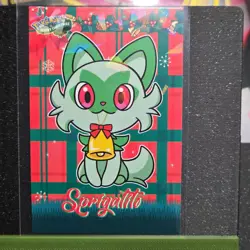 SPRIGATITO MERRY CHRISTMAS CARD DATABASE POKEMON NM/M - Image 1