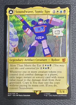MTG Magic the Gathering Soundwave, Sonic Spy (14/60) Transformers NM Card - Image 1
