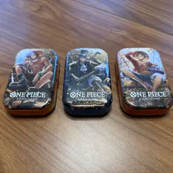 One Piece Card Game Tin Pack Set Vol.2 Lot Of 3 Sabo/Ace/Luffy - Image 1
