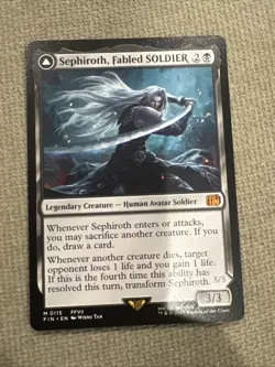 MTG Sephiroth Fabled Soldier Final Fantasy Regular Card NM Condition - Image 1