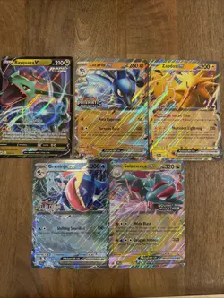 5 Jumbo Pokemon Cards Oversized EX V Lot – Great Gift Display Set Collection - Image 1