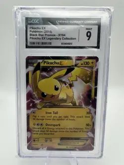 Pokemon Pikachu EX XY84 Black Star Promo Holo CGC 9 Legendary Collection 2015 - Image 1