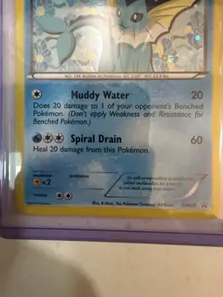 Pokemon Vaporeon BW89 Black & White Promo Stage 1 Holo HP110 Muddy Water - Image 2