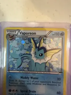 Pokemon Vaporeon BW89 Black & White Promo Stage 1 Holo HP110 Muddy Water - Image 3