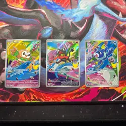 Pokemon TCG First Partner Illustration Collection Series 1 Gen 7 Starters Set - Image 1