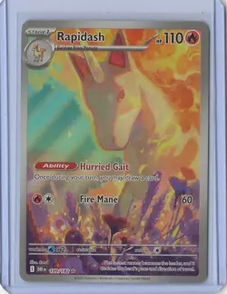 Pokemon TCG- Destined Rivals - Rapidash 189/182 Illustration Rare10: NM - Image 1