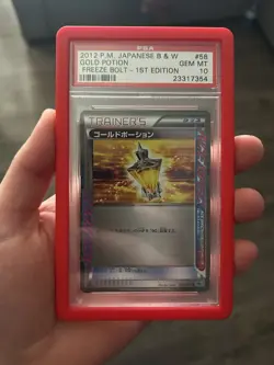 2012 Pokemon B&W Freeze Bolt Gold Potion 1st Edition PSA 10 *POP 6* - Image 1