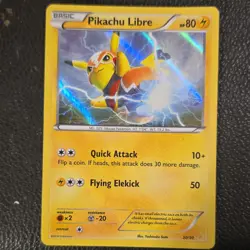 Pokemon Pikachu Libre 30/30 XY Trainer Kit Holo Basic Card HP80 Quick Attack - Image 1
