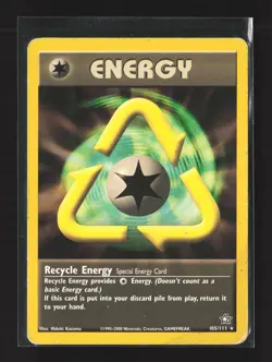 Pokemon Neo Genesis #105/111 Rare Recycle Energy - Image 1