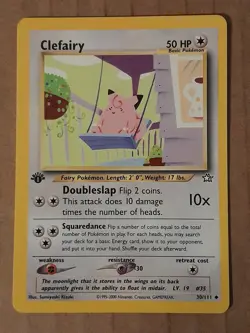 Pokemon Clefairy 30/111 Neo Genesis 1st Edition LP See Pictures - Image 1
