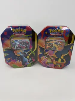 Mega Charizard X & Y Ex Tins Set of 2 New/Factory Sealed Pokemon TCG - Image 1