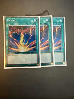 3X Playset Raigeki MP25-EN015 Starlight Rare YuGiOh! NM - Image 1