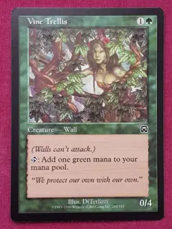 Magic The Gathering MERCADIAN MASQUES VINE TRELLIS green card MTG - Image 1
