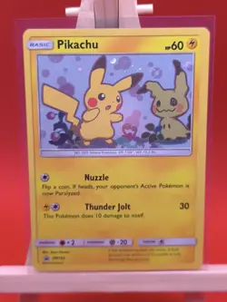 Pikachu SM162 Sun & Moon Ultra Rare Holo Black Star Promo Pokemon Card - Image 1