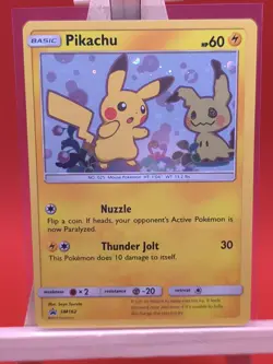 Pikachu SM162 Sun & Moon Ultra Rare Holo Black Star Promo Pokemon Card - Image 2