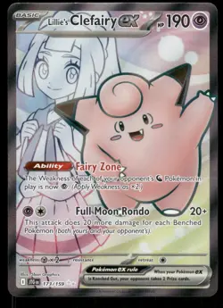 Pokemon Cards Lillie's Clefairy ex 173/159 Journey Together Ultra Rare NM *2 - Image 1