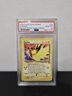 Zapdos Black Star Promo #23 PSA 10 Aoki Error Pokemon Card - Image 1