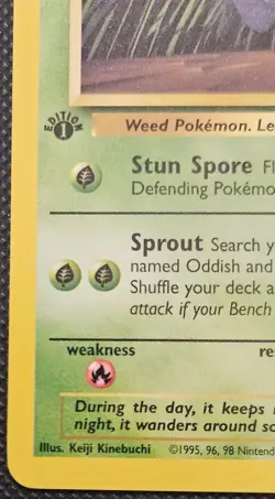 Vintage Pokemon TCG Jungle WoTC Oddish 1st Edition NM Card #58/64 - Image 5