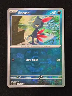 Sneasel 061/131 Masterball Holo Prismatic Evolutions Pokemon Card - Image 1