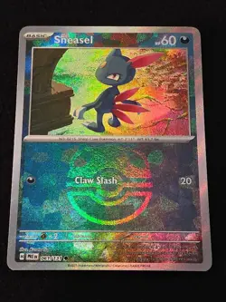 Sneasel 061/131 Masterball Holo Prismatic Evolutions Pokemon Card - Image 2