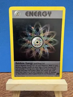 Pokemon TCG Rainbow Energy 17/82 Team Rocket Holo Rare WOTC Vintage Energy Card - Image 1