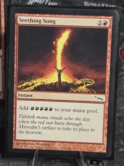 Playset MTG Magic The Gathering Seething Song 104/306 Mirrodin (MRD) 2003 NM x4 - Image 2