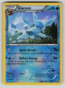 Glaceon 30/108 Rare Dark Explorers Pokemon Reverse Holo LP - Image 1