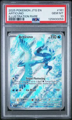 2025 POKEMON JTG EN-JOURNEY TOGETHER ILLUSTRATION RARE #161 ARTICUNO PSA 10 - Image 1