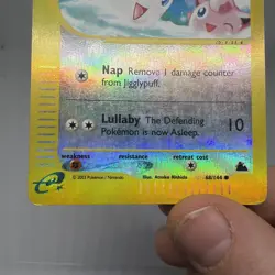 Pokemon Jigglypuff 68/144 Skyridge REVERSE HOLO excellent condition RARE & CASE - Image 2