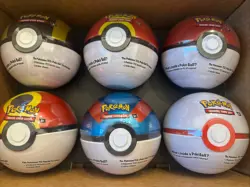 6 x Pokemon TCG Pokeball Tins - 18 Booster Packs Factory Sealed - Image 2