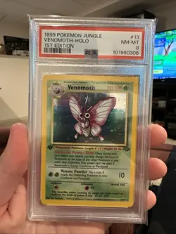 Pokemon Venomoth Holo PSA 8 1st Edition 1999 Pokemon Jungle Nm-mt #13 13/64 - Image 1