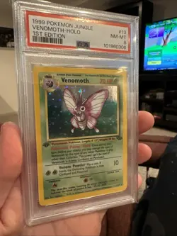 Pokemon Venomoth Holo PSA 8 1st Edition 1999 Pokemon Jungle Nm-mt #13 13/64 - Image 3