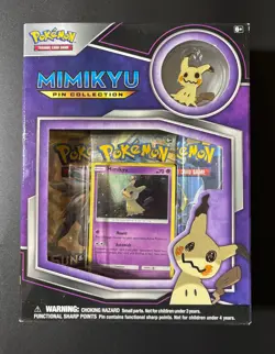 POKEMON TCG Mimikyu Premium PIN Collection Factory Sealed Box-3 Booster Packs - Image 1