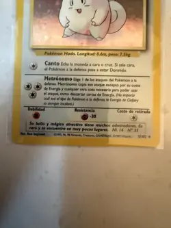 Pokemon Clefairy 5/102 Base Set Holo Rare Spanish Basic 40 HP 1999 - Image 3