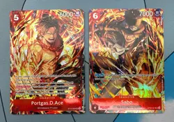 Sabo and Portgas D. Ace Illustration Box Volume 5 Promos OP05-007 & ST15-005 NM - Image 1