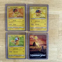 2017 Pokemon Ash's Pikachu Card Set Promo SM110, 111 112 - I Choose you Movie - Image 1
