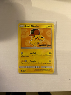 Pokemon Pikachu Card SM110 Black Star Promo 'I Choose You!' Ash's Pikachu - Image 1