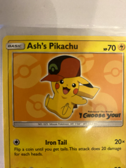 Pokemon Pikachu Card SM110 Black Star Promo 'I Choose You!' Ash's Pikachu - Image 3