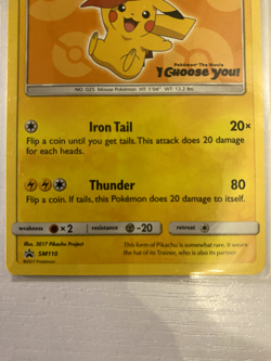 Pokemon Pikachu Card SM110 Black Star Promo 'I Choose You!' Ash's Pikachu - Image 4
