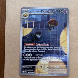 Pokemon TCG Team Rockets Orbeetle Destined Rivals Full Art Card 198/182 - Image 1