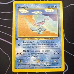 Pokemon TCG Neo Genesis 1st Edition Wooper 82/111 Regular Card - Image 1