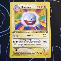 Pokemon TCG Electrode 18/64 Jungle 1st Edition Non-Holo Rare Card - Image 1
