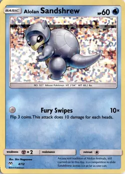Alolan Sandshrew - 4/12 004/012 McDonald's Promos 2019 Pokemon Card TCG - Image 1